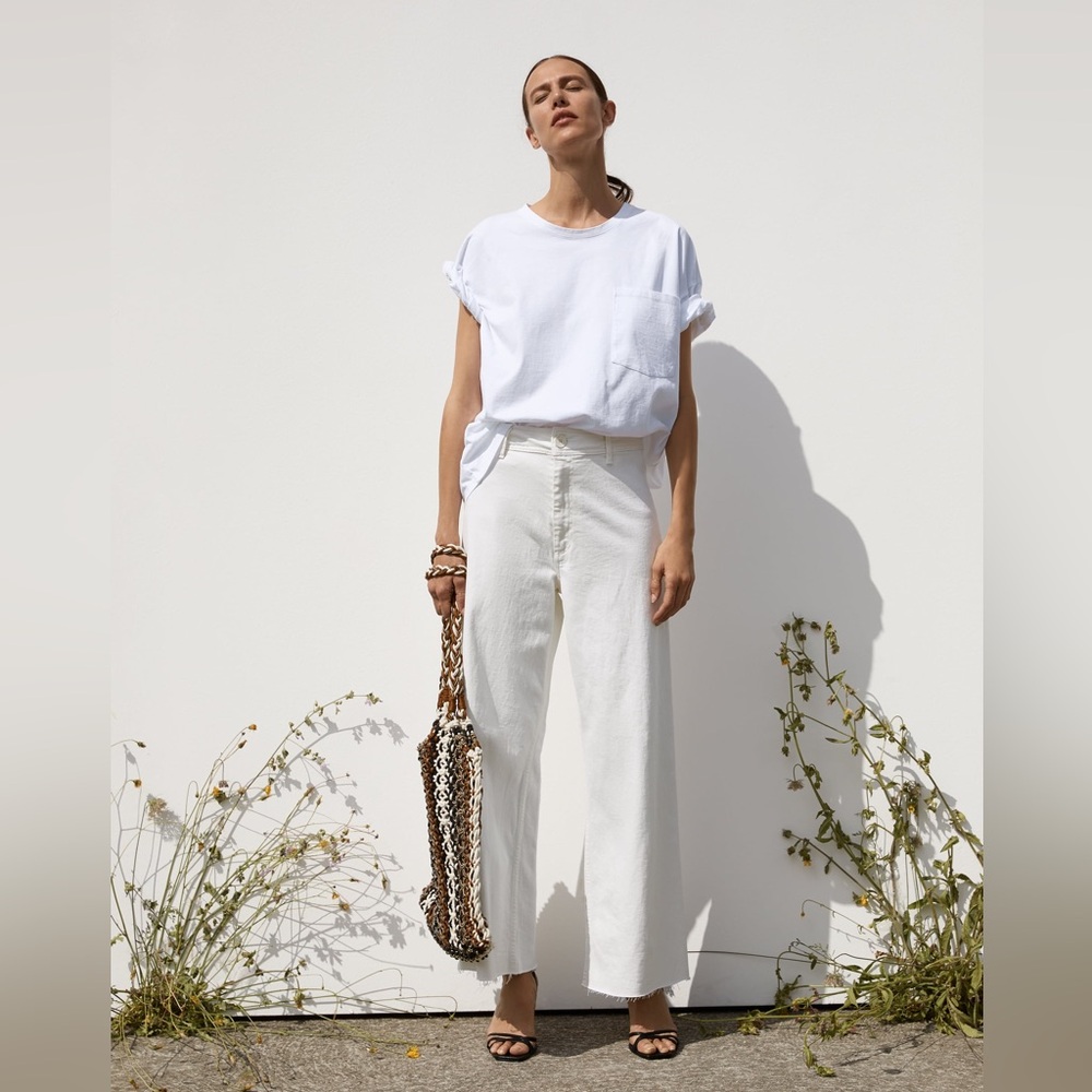 Zara Marine White Jeans